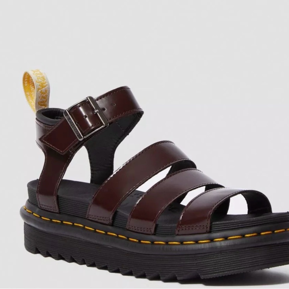 Dr. Martens Burgundy Platform Blair Vegan Sandal